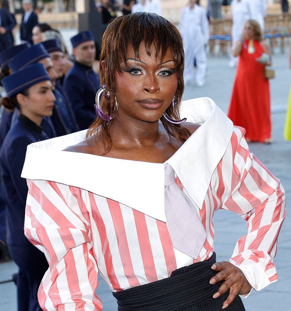 Symone drag artist and model attends Vogue World Paris Fashion Week June 2024