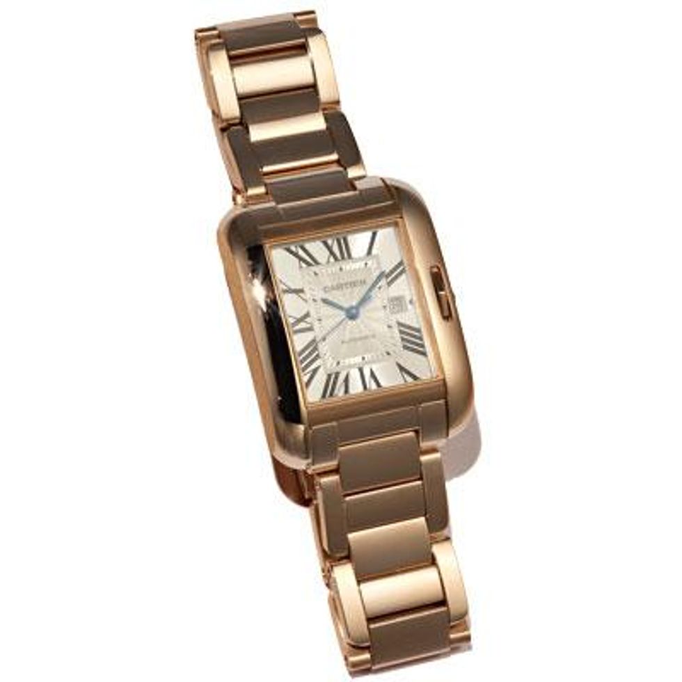 Tank Anglaise Watch in Pink Gold by Cartier