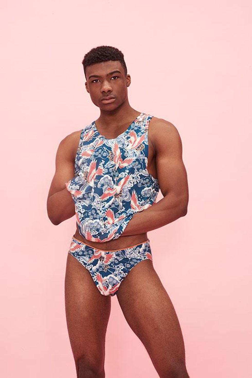 Tank top, $44, and briefs, $26, by 2xist
