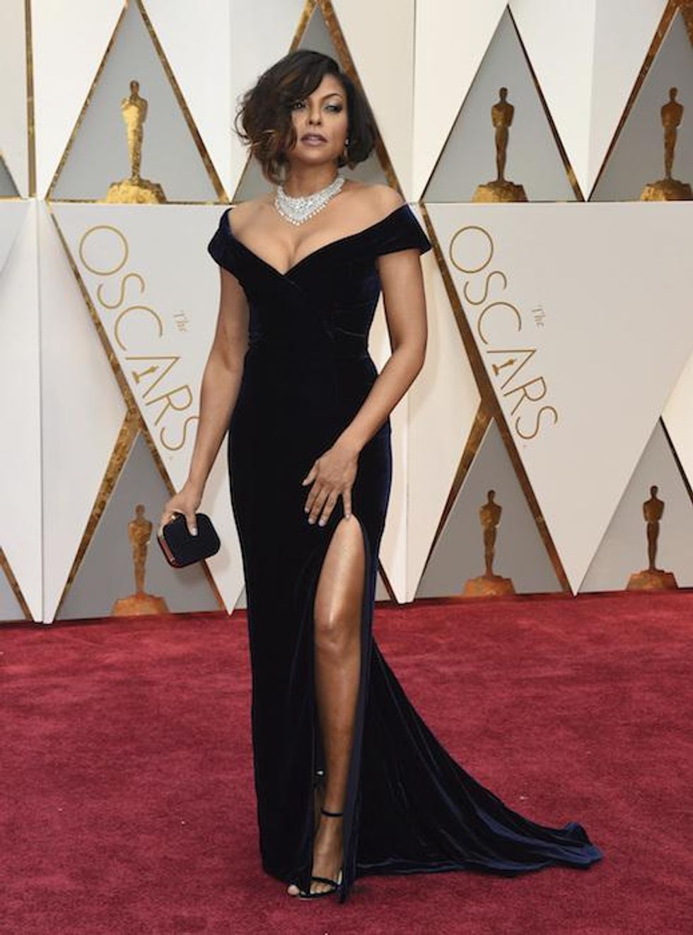 Taraji P. Henson in custom Alberta Ferretti