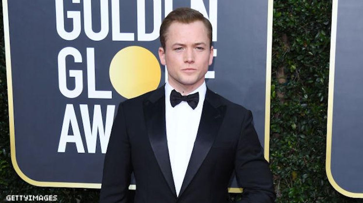 Taron Egerton at the Golden Globes.