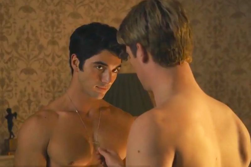 Taylor Zakhar-Perez and Nicholas Galitzine in Red White & Royal Blue