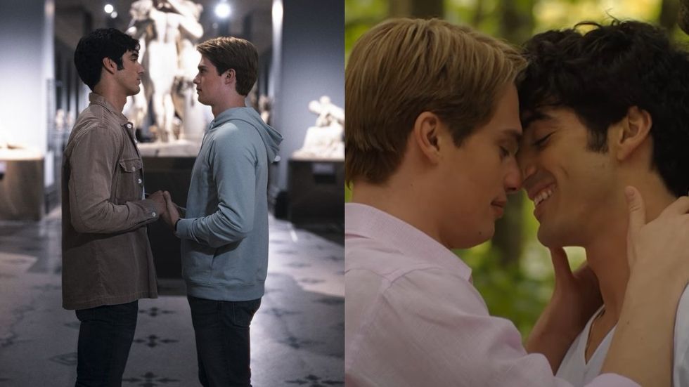 Taylor Zakhar Perez and Nicholas Galitzine in 'Red, White & Royal Blue'