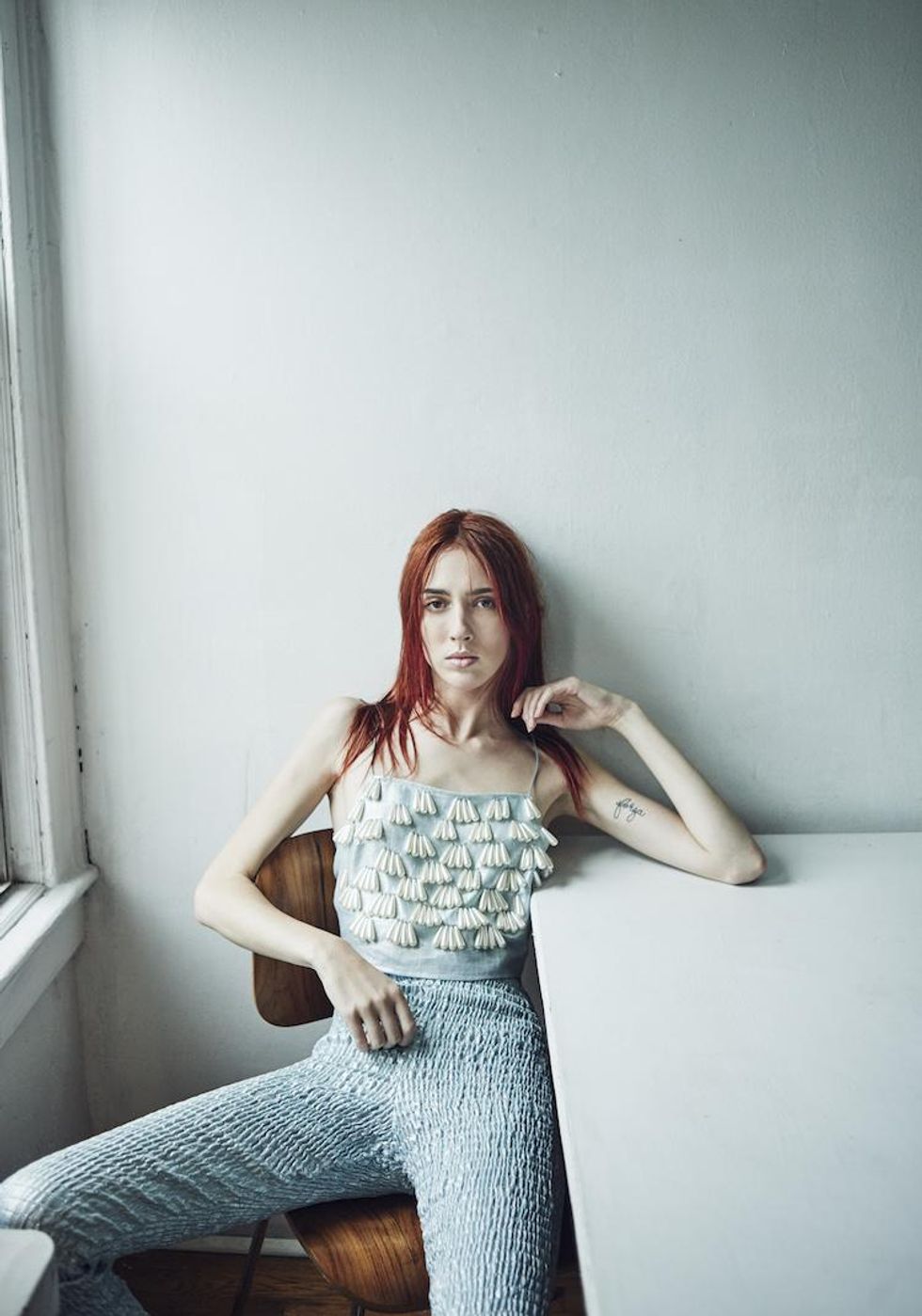 Teddy Quinlivan (Top & Pants: Collina Strada)