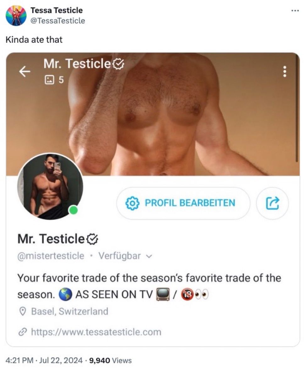 Tessa Testicle via X