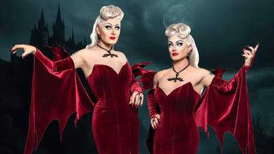 The Boulet Brothers in promotional image for The Boulet Brothers' Dragula: Titans season 2