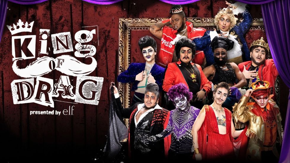 The cast of drag kings competing on King of Drag