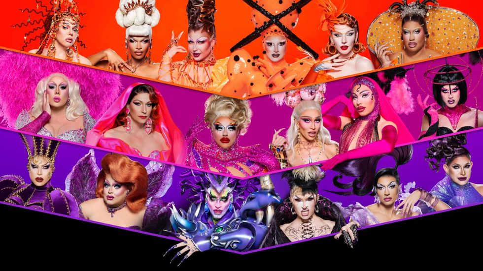 The cast of queens on RuPaul's Drag Race All Stars 10