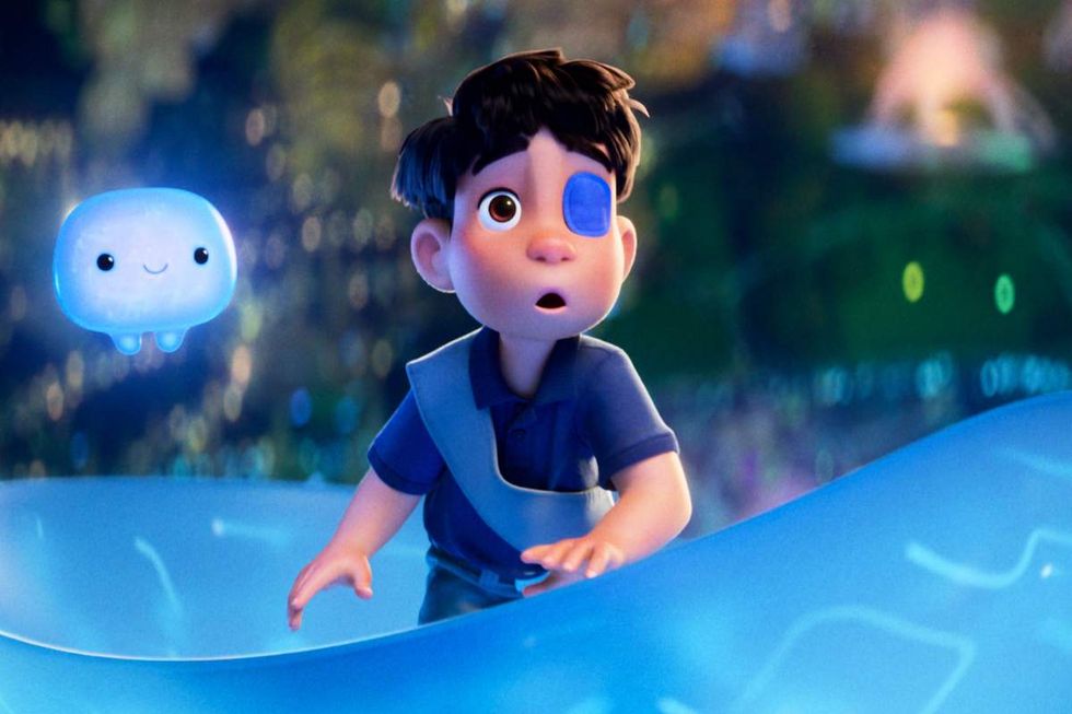 The character of Elio Sol\u00eds, voiced by actor Yonas Kibreab, in Elio