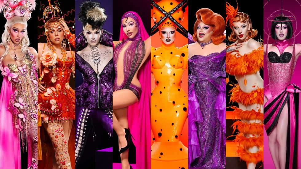 The eight queens competing at the grand finale of ​RuPaul's Drag Race season 17