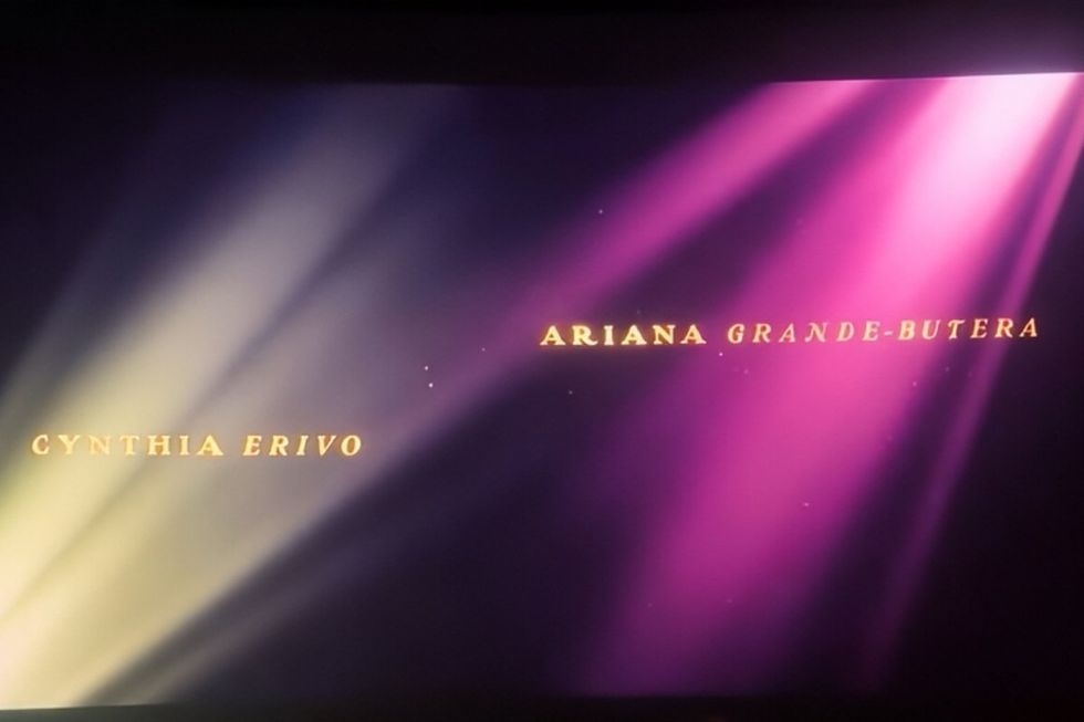 The end credits of Wicked