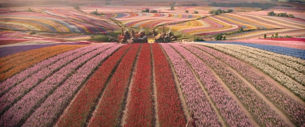 The fields of Munchkinland in Wicked