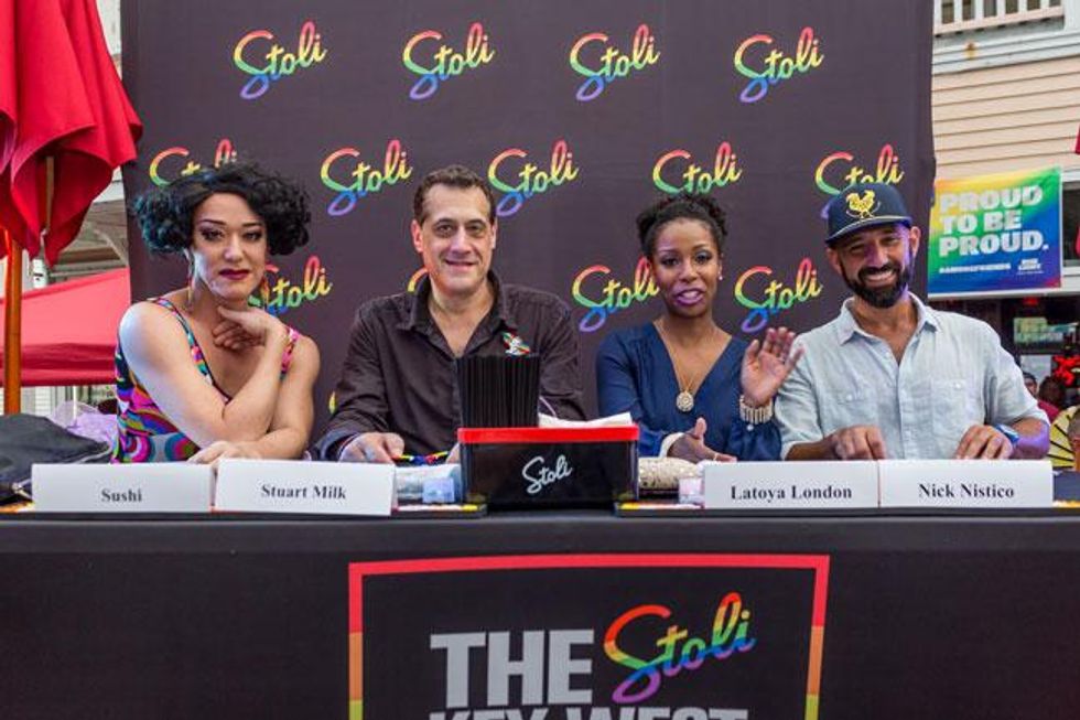 The Finale judging panel, Sushi, Stuart Milk, Latoya London, and Nick Nistico.
