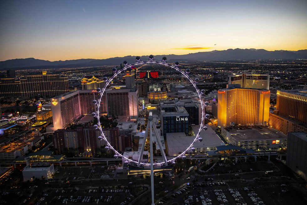 The Las Vegas High Roller Observation Wheel at The LINQ Hotel + Experience on the Las Vegas Strip.