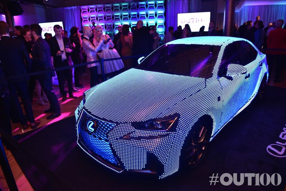 The Lexus LC lit at The 2017 OUT100 Gala