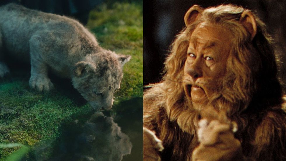 The lion cub in Wicked; The Cowardly Lion in The Wizard of Oz
