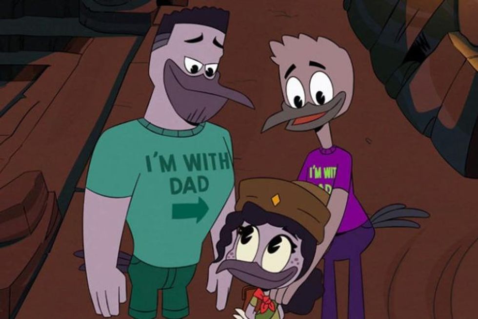 The Sabrewing family on DuckTales
