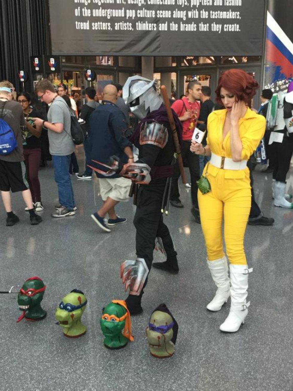 The Shredder and April O'Neil