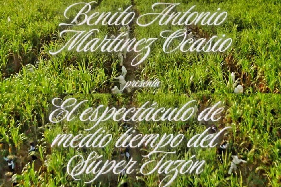 The title sequence of Bad Bunny's Super Bowl Halftime Show