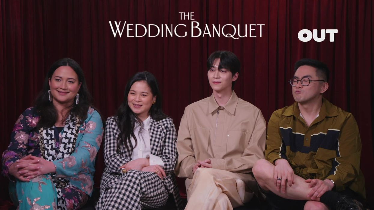 <p>Bowen Yang and <em>The Wedding Banquet </em>cast on the gayest thing in their homes </p>