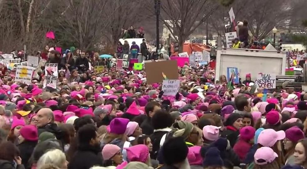 The Women's March on Washington to protest President Donald Trump's inauguaration