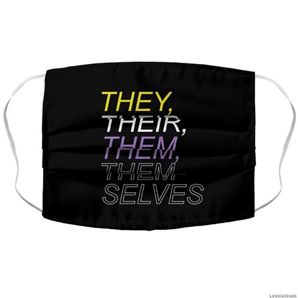 They Their Them Themselves face mask
