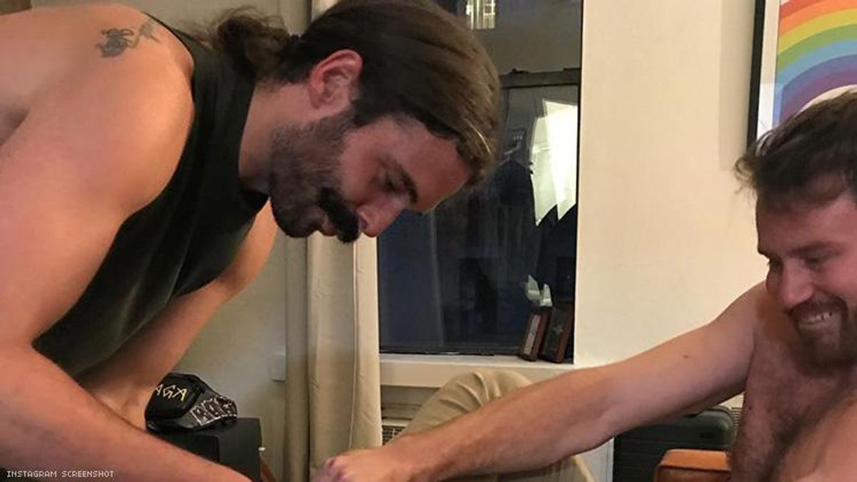 This Photo of Jonathan Van Ness Helping His Boyfriend Put on Heels Is Beautiful & Meaningful