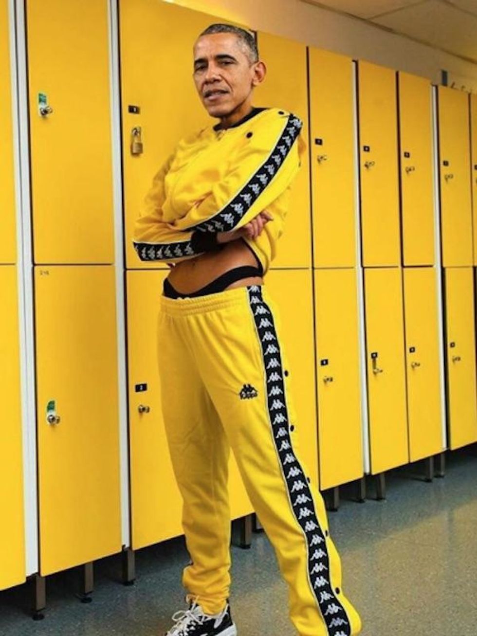This Photoshopped Image of Obama In a Track Suit & Thong