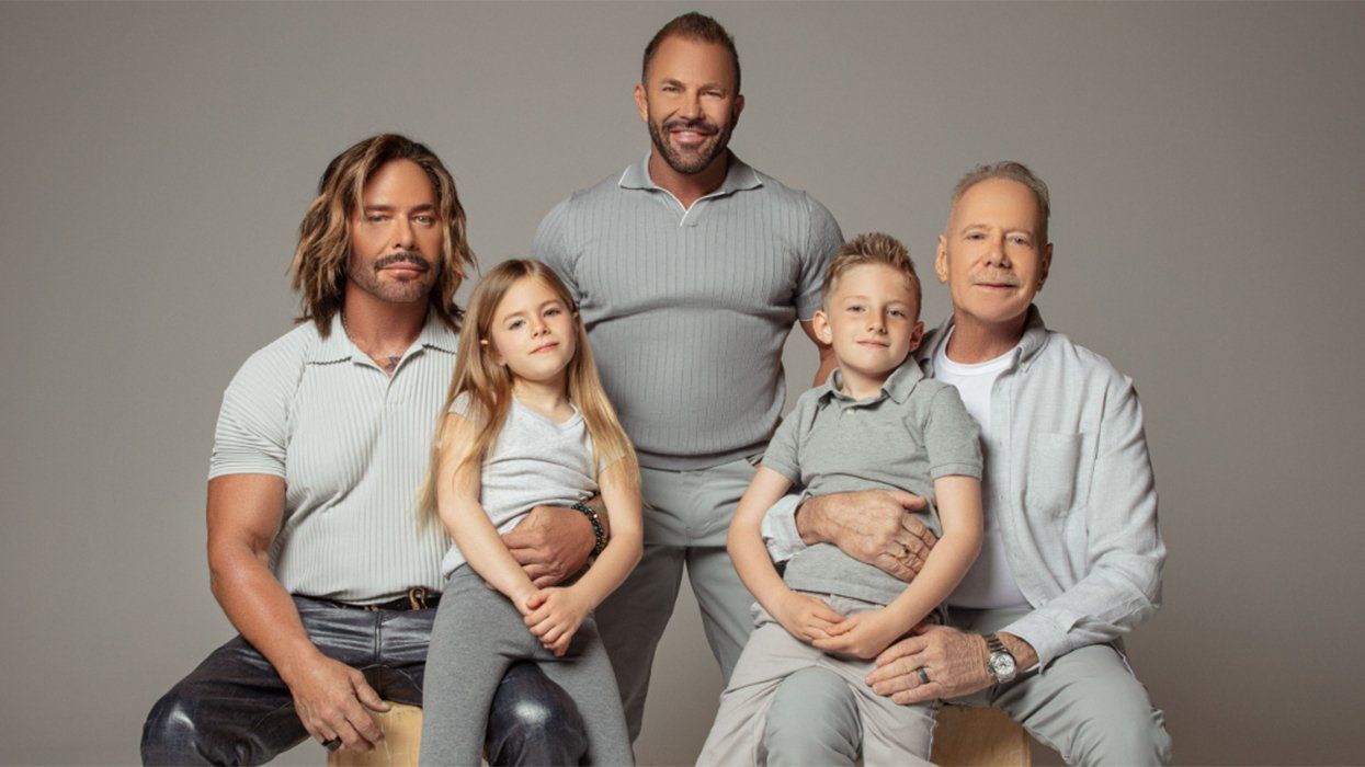 Three gay dads family