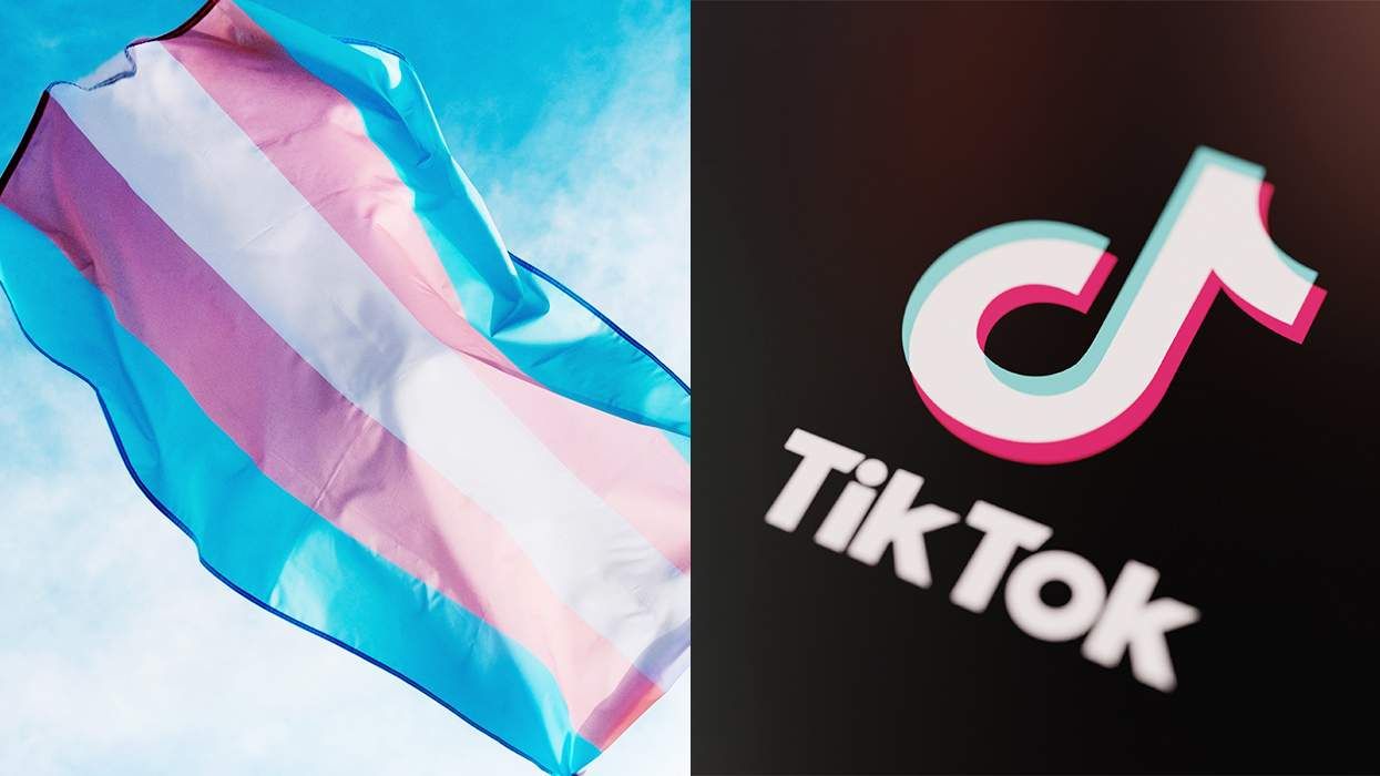 TikTok transgender flag