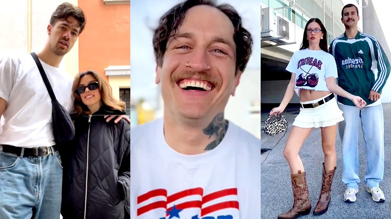 TikTok trending topic do tattoos mustaches make straight presenting boyfriend gay