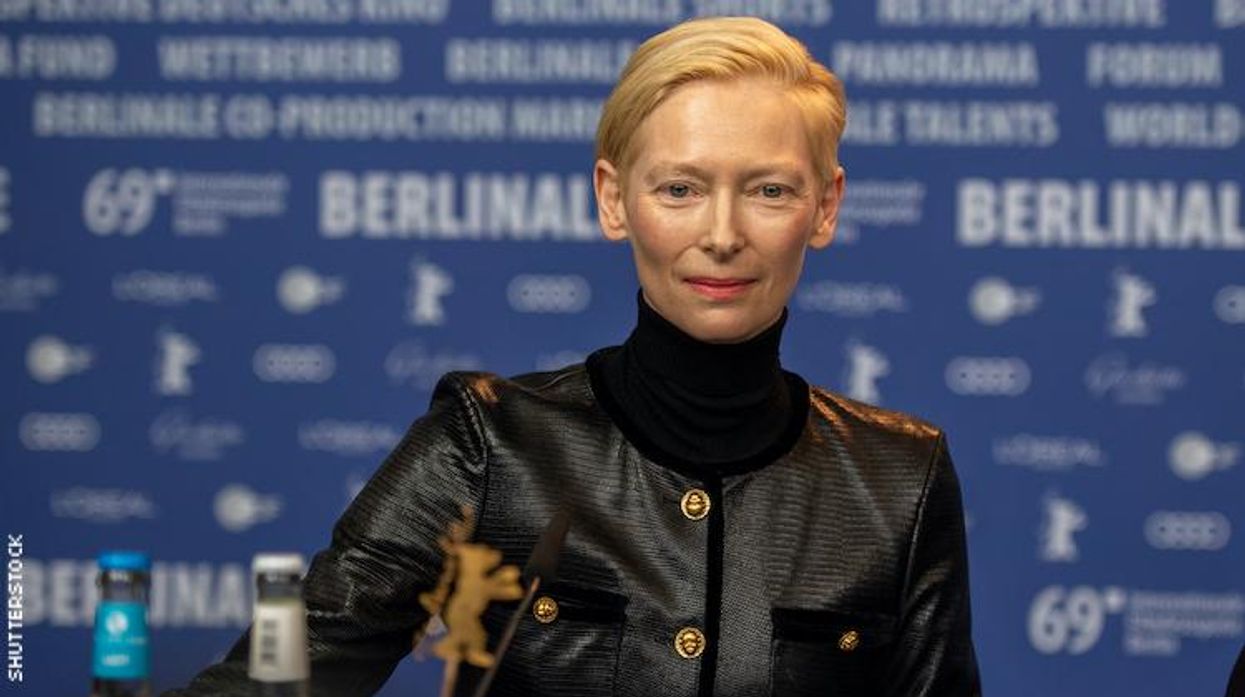 Tilda Swinton on a panel.