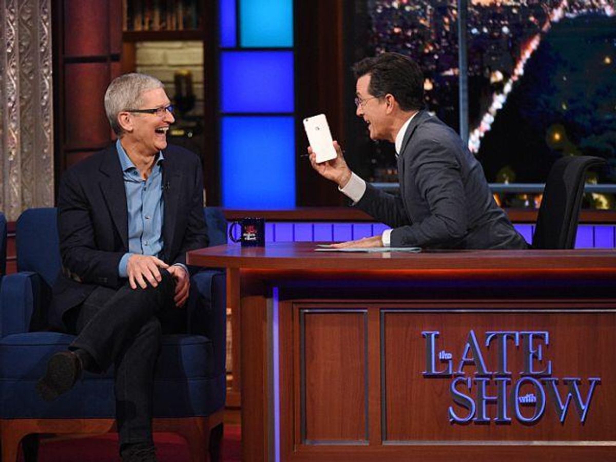 Tim Cook on Late Show with Stephen Colbert