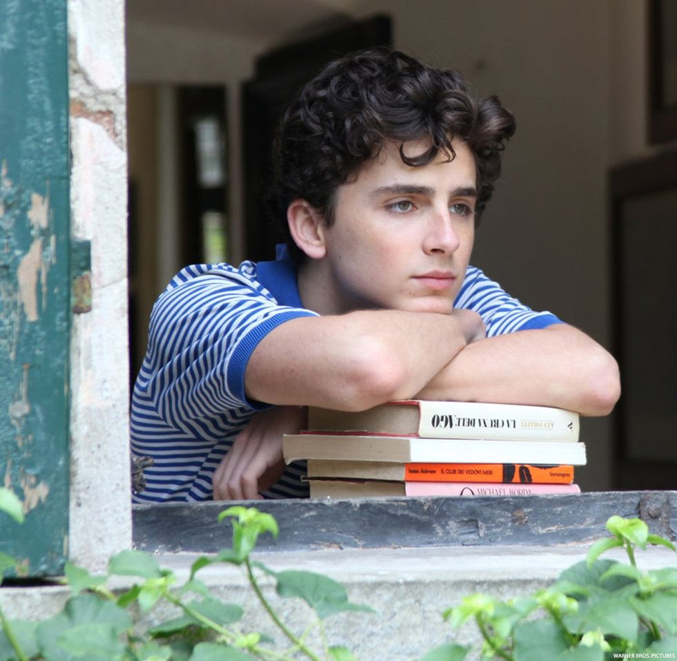 Timothee chalamet in Call Me By Your Name