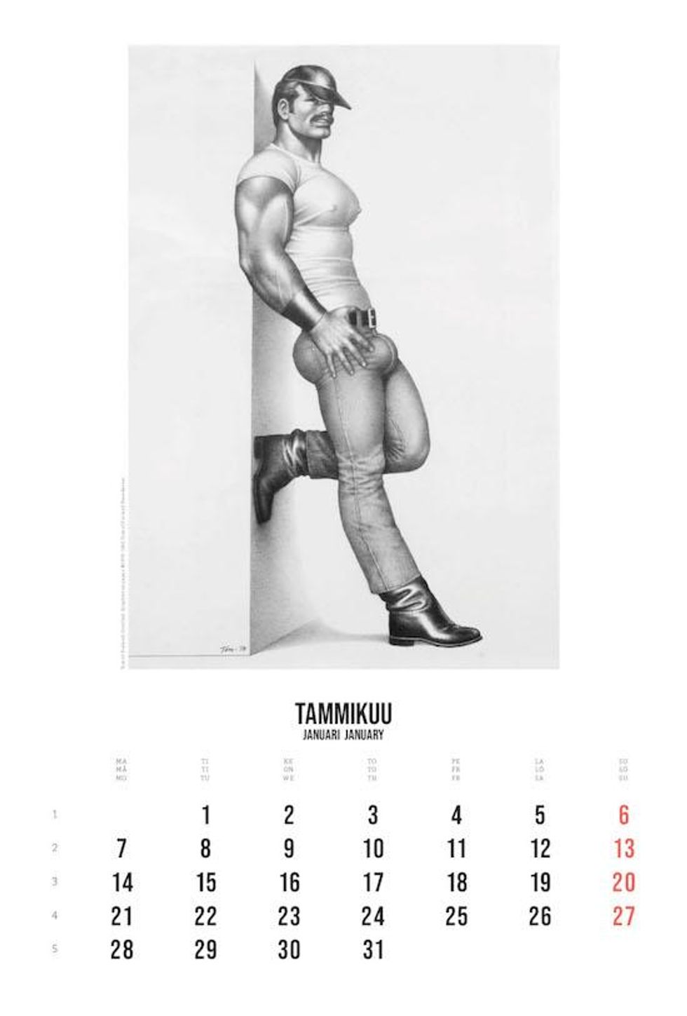 Tom of Finland 2019 Wall Calendar