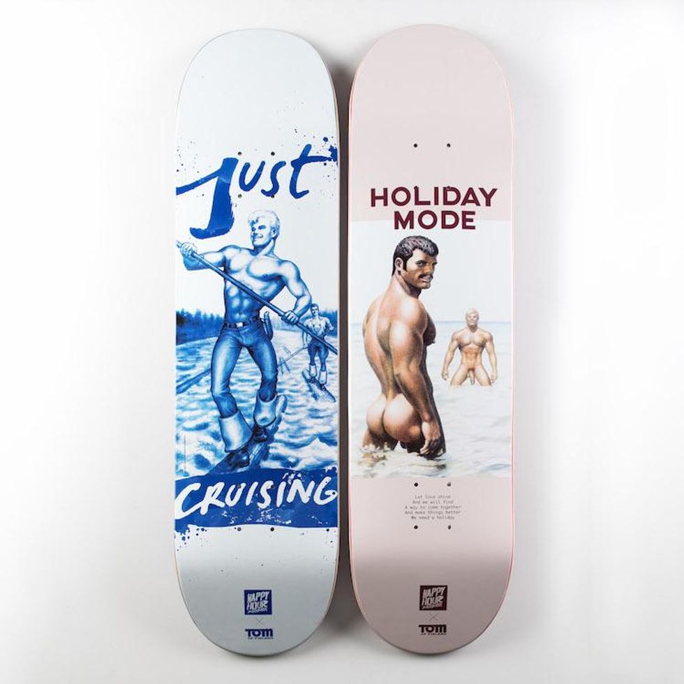 Tom of Finland Store Launches New Collaboration With Happy Hour Skateboards