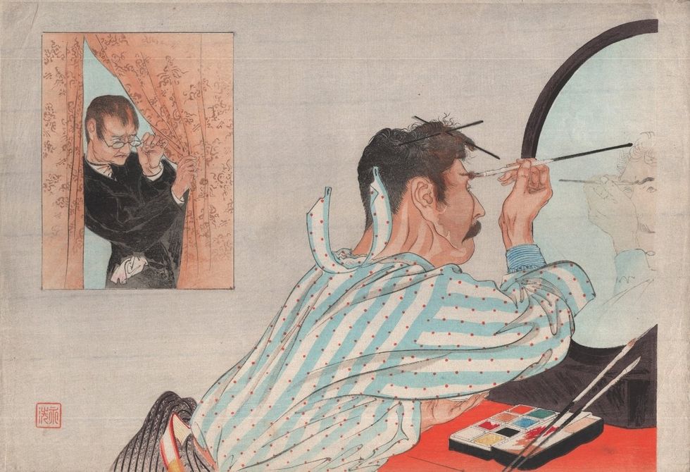 Tomioka Eisen, kuchi-e (frontispiece) with artist's seal Shisen, c. 1906, Tirey-van Lohuizen Collection