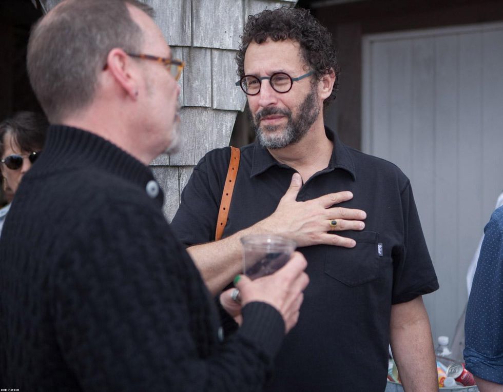 Tony Kushner (front view) & David France (side view)