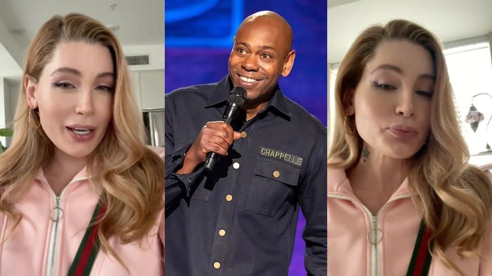 Trace Lysette via TikTok; Dave Chappelle in Netflix comedy special