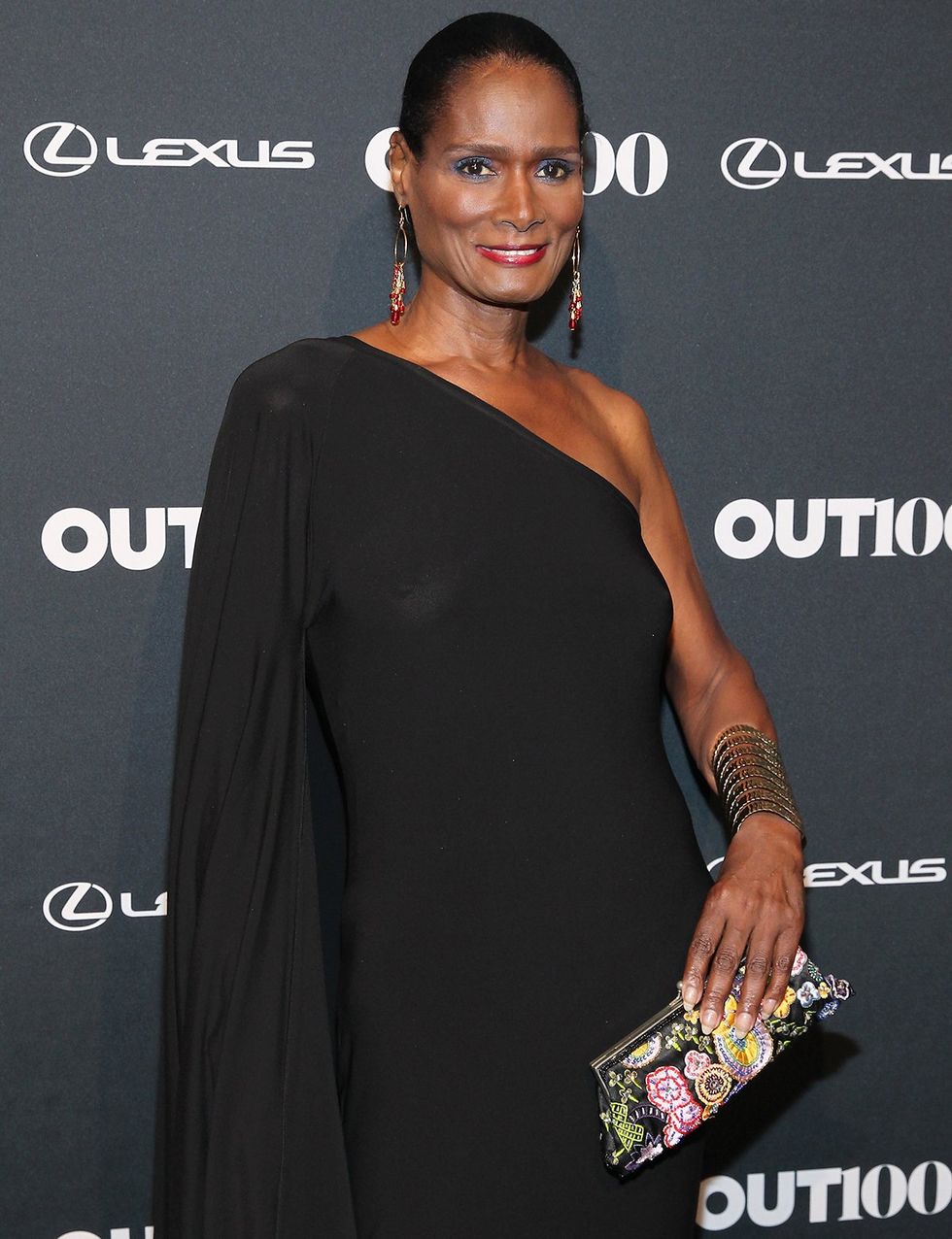 Tracey Africa Norman at the 2016 Out100 red carpet