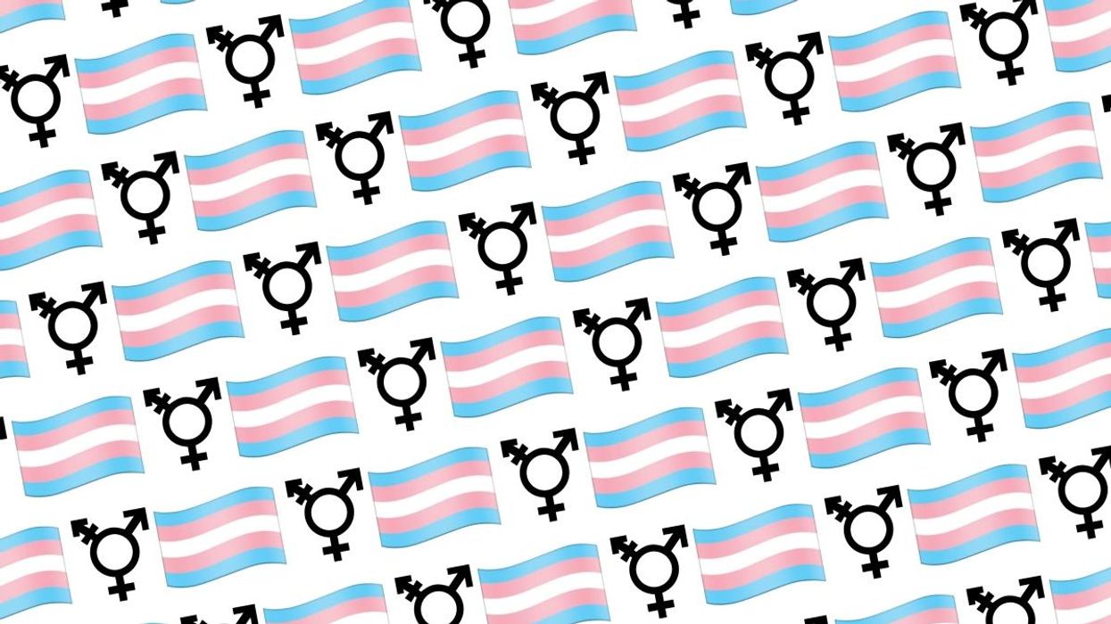 trans flag and trans symbol emojis