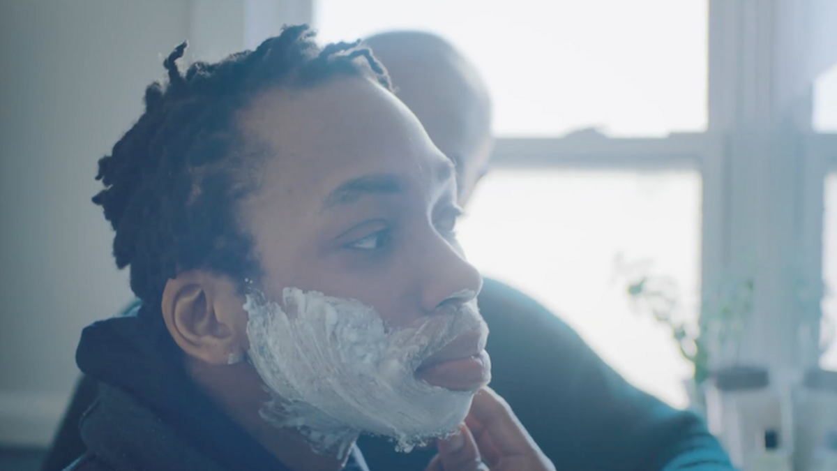 transgender man shaves with father in new gillette ad.