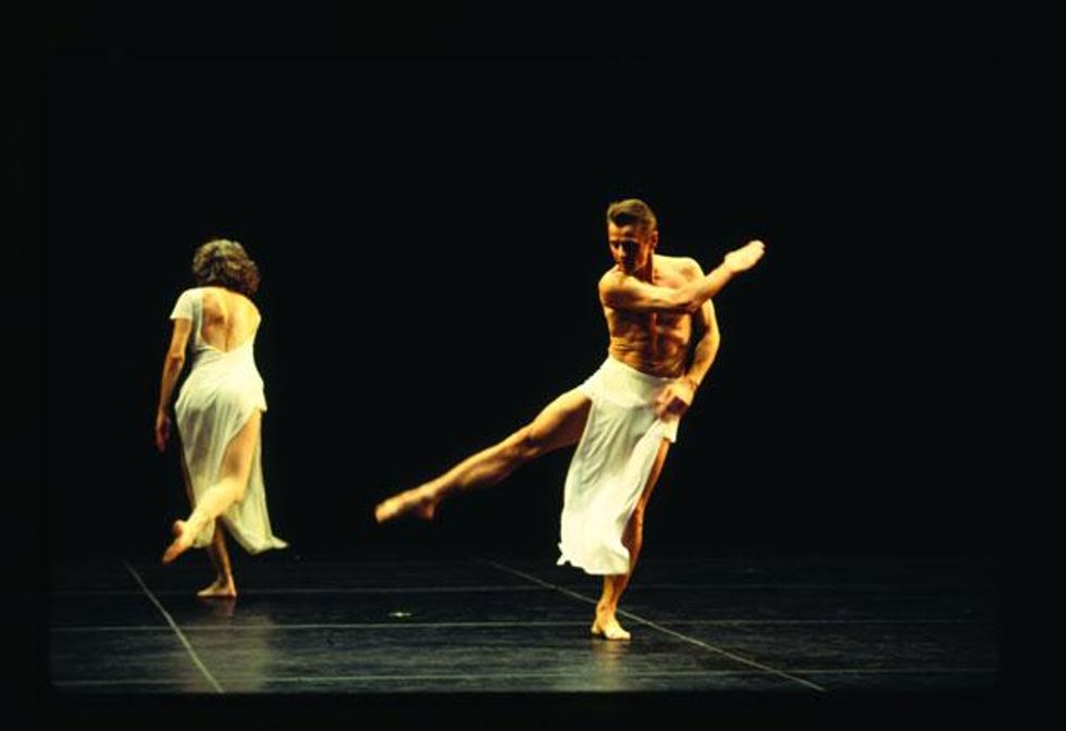 Trisha Brown and Mikhail Baryshnikov in 'You can see us'