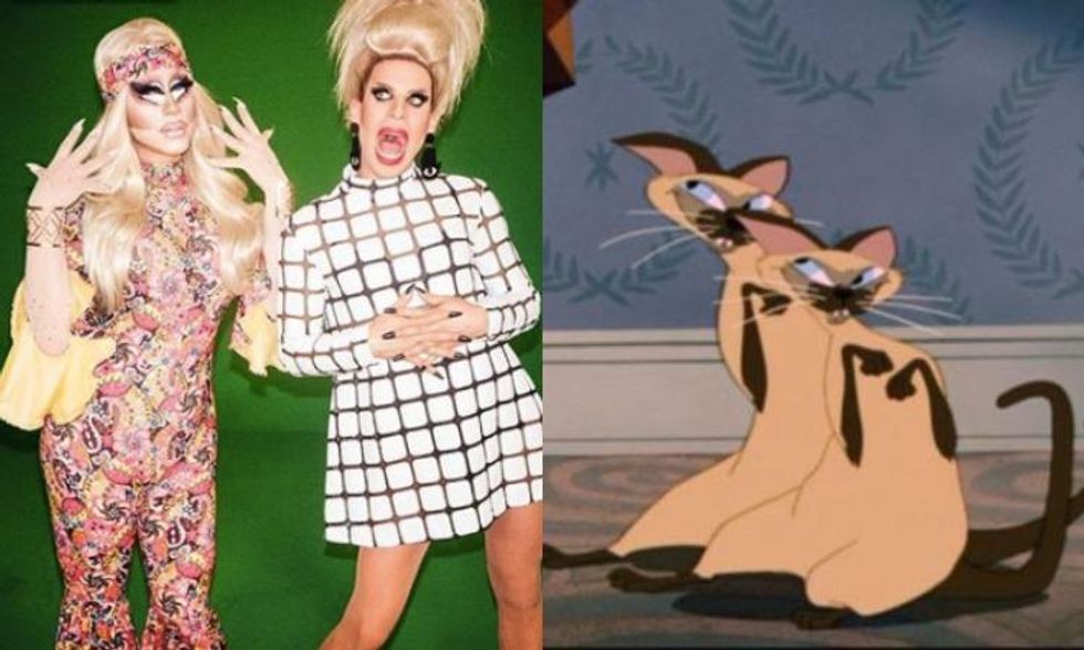 Trixie & Katya As The Scheming Siamese Cats