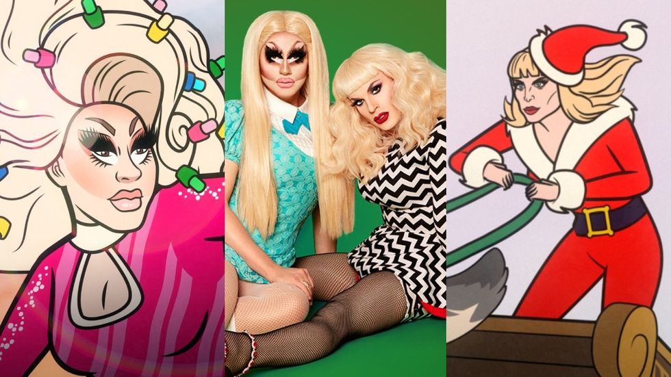 Trixie Mattel and Katya in A Trixie & Katya Christmas animated special