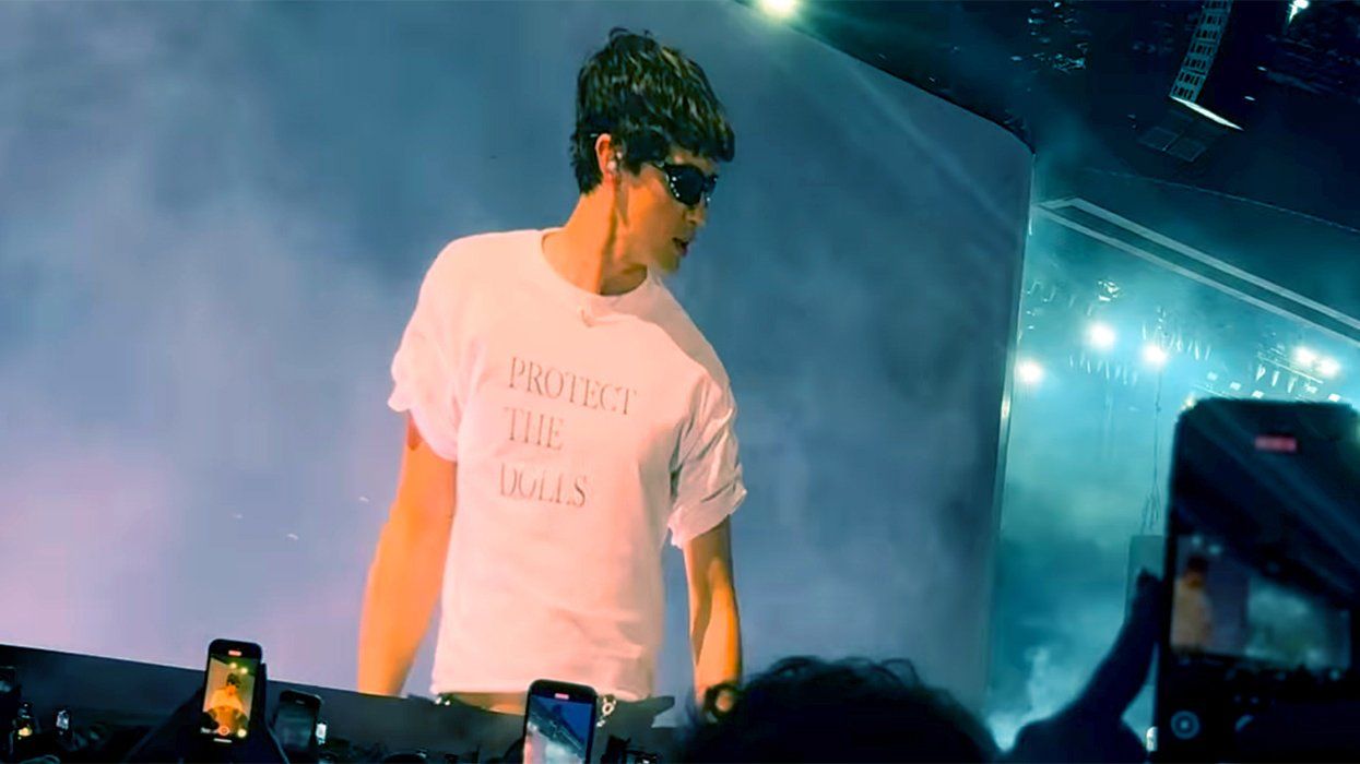 Troye Sivan Protect The Dolls Shirt live onstage with charli xcx coachella 2025