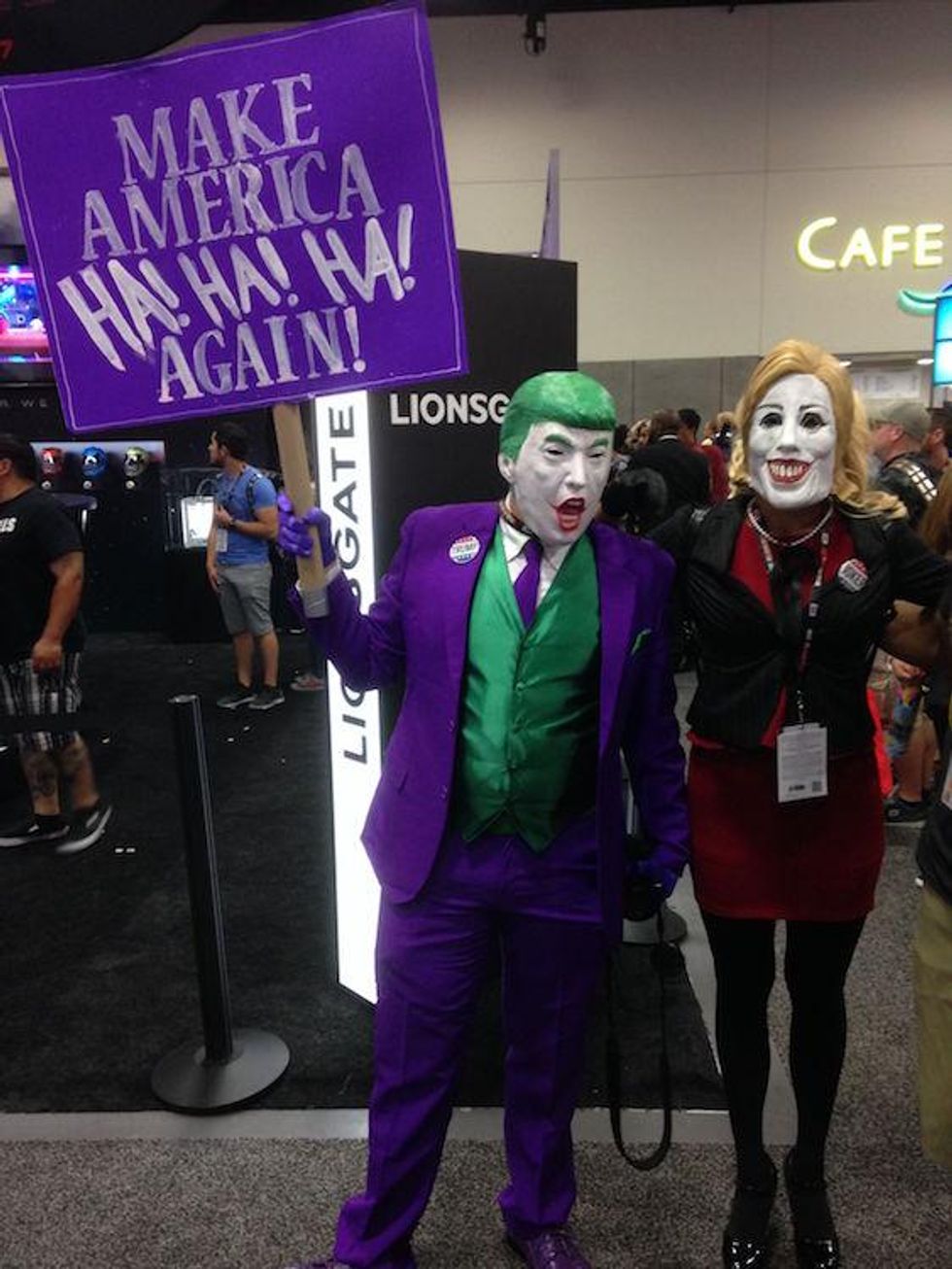Trump Joker and Harley Hillary