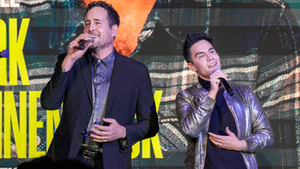 Watch husbands Sam Tsui and Casey Breves sing 'Golden' with hit song's co-writer at Out100
