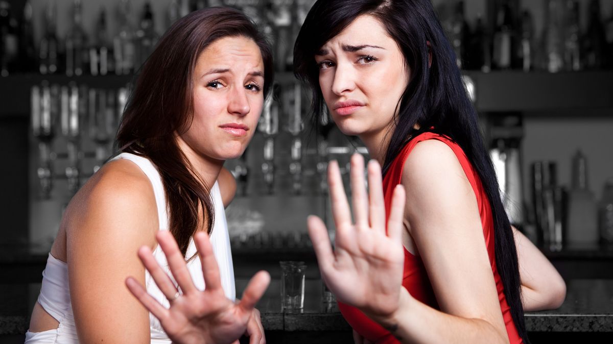 Two women at a lesbian bar