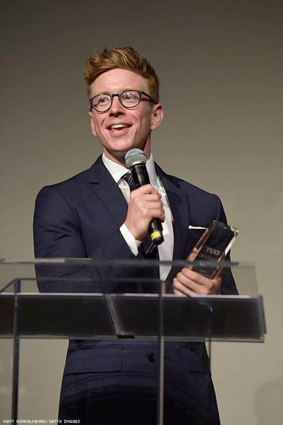 Tyler Oakley accepts the Power of Originality Award